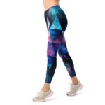Galaxy Triangle Leggings Cosmic Purple Blue Yoga Pants