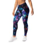 Galaxy Triangle Leggings - Cosmic Purple Blue Yoga Pants 1 Galaxy Triangle Leggings Cosmic Purple Blue Yoga Pants