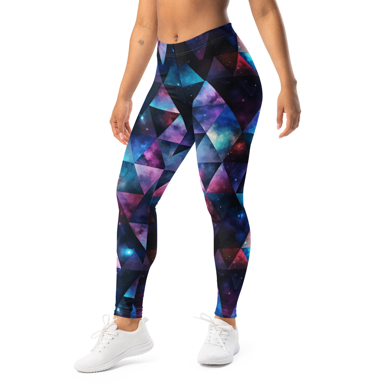 Galaxy Triangle Leggings Cosmic Purple Blue Yoga Pants Galaxy Triangle Leggings Cosmic Purple Blue Yoga Pants