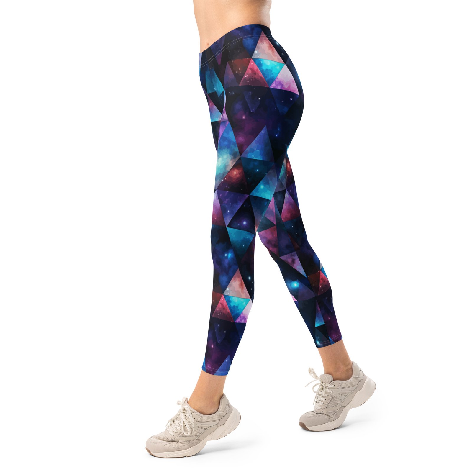 Galaxy Triangle Leggings Cosmic Purple Blue Yoga Pants Galaxy Triangle Leggings Cosmic Purple Blue Yoga Pants