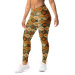 Earthy Hexagon Leggings Geometric Yoga Pants