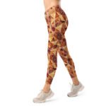 Brown Triangle Leggings Earthy Geometric Yoga Pants