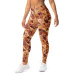 Brown Triangle Leggings Earthy Geometric Yoga Pants