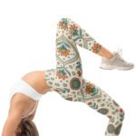 Boho Floral Leggings Ethnic Pattern Yoga Pants