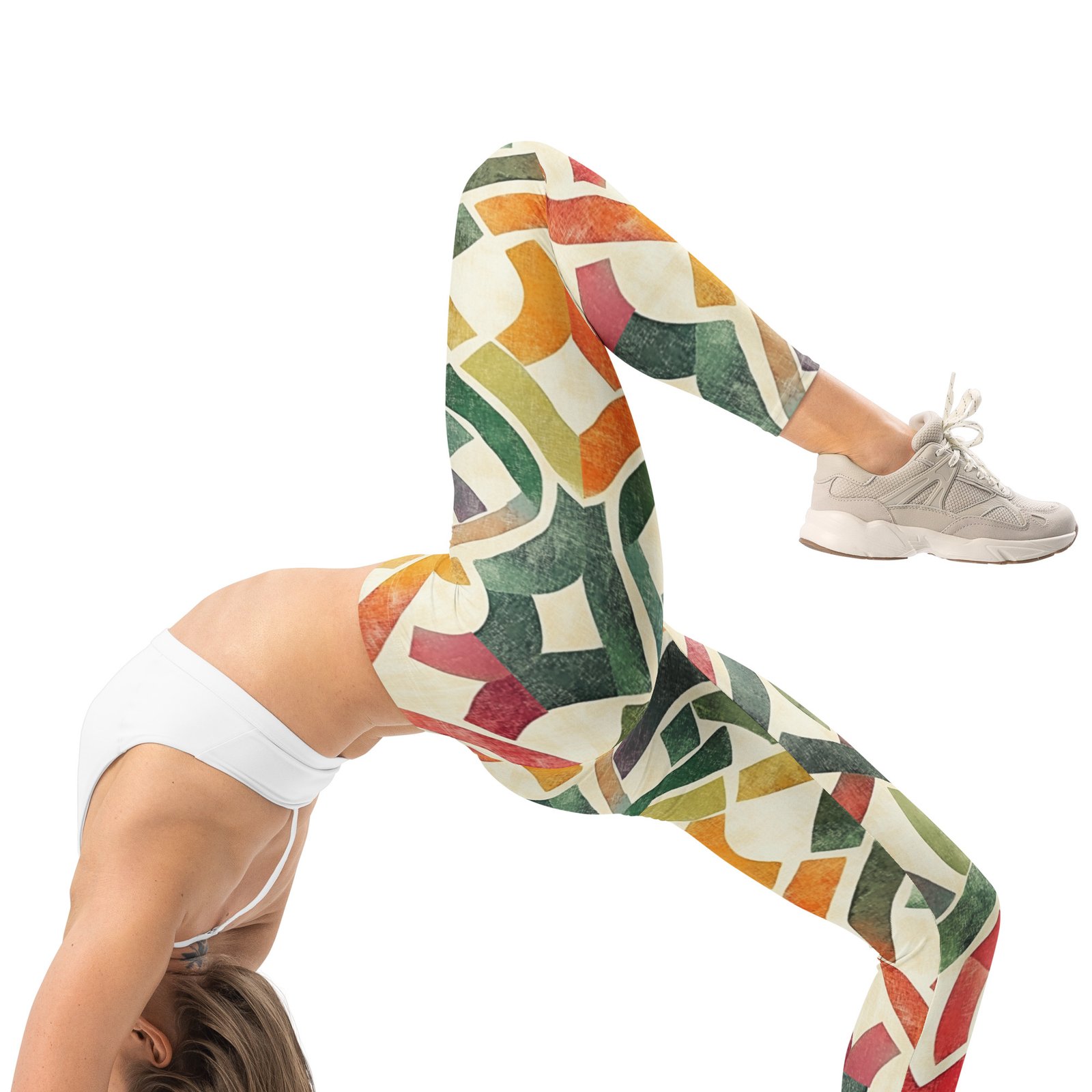 Watercolor Knot Leggings Colorful Ribbon Yoga Pants Watercolor Knot Leggings Colorful Ribbon Yoga Pants