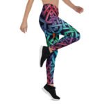 Colorful Celtic Knot Leggings Rainbow Yoga Pants