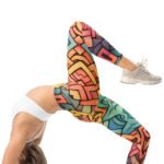 Watercolor Celtic Knot Leggings Colorful Yoga Pants