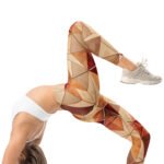 Autumn Geometric Leggings Warm Mosaic Yoga Pants