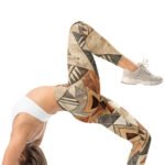 Tribal Triangle Leggings Earthy Boho Yoga Pants