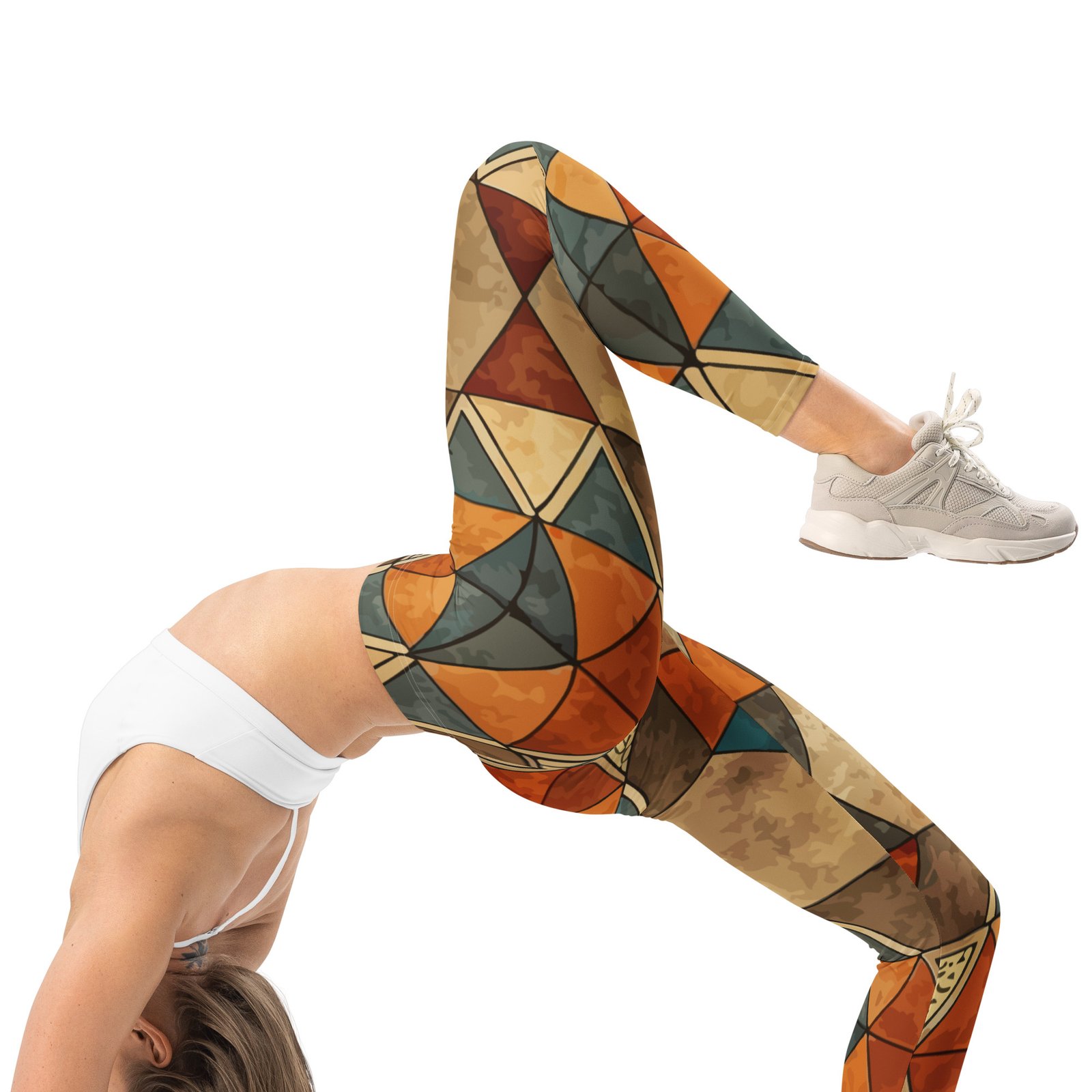 Earthy Geometric Leggings Boho Triangle Yoga Pants Earthy Geometric Leggings Boho Triangle Yoga Pants