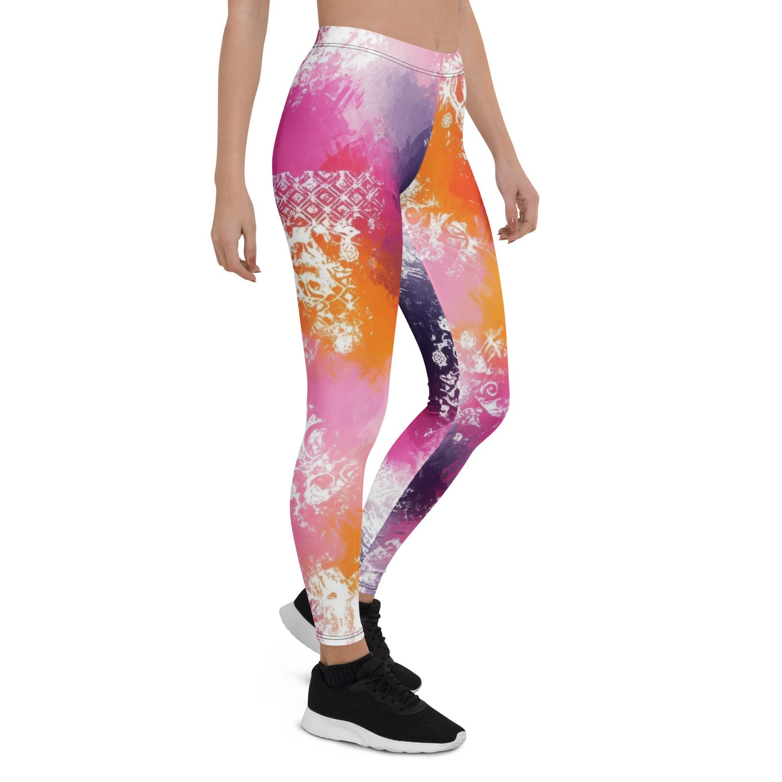 Abstract Floral Leggings Colorful Watercolor Yoga Pants Abstract Floral Leggings Colorful Watercolor Yoga Pants