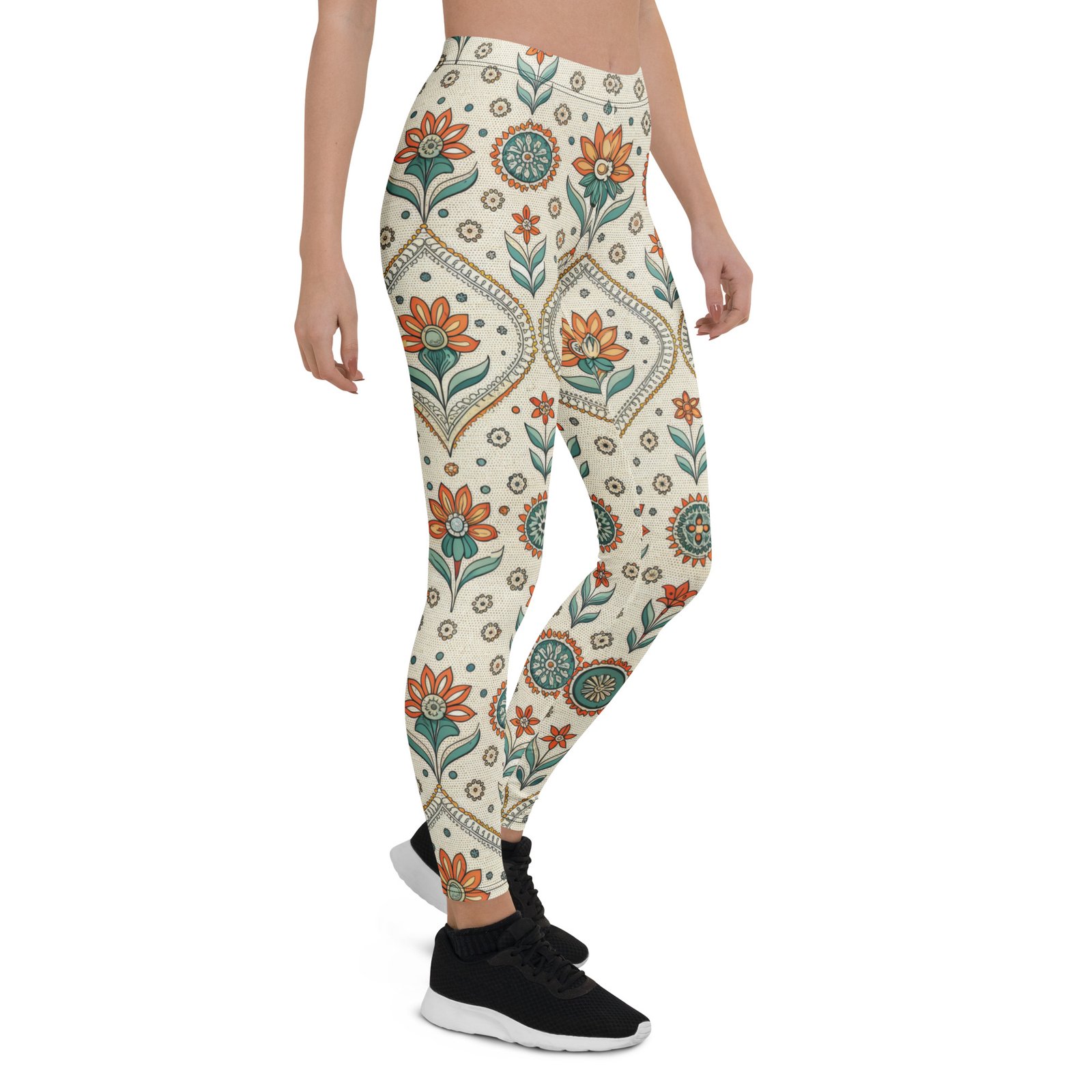 Boho Floral Leggings Ethnic Pattern Yoga Pants Boho Floral Leggings Ethnic Pattern Yoga Pants