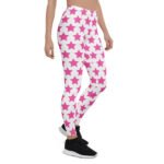 Pink Star Leggings Fun Star Pattern Yoga Pants