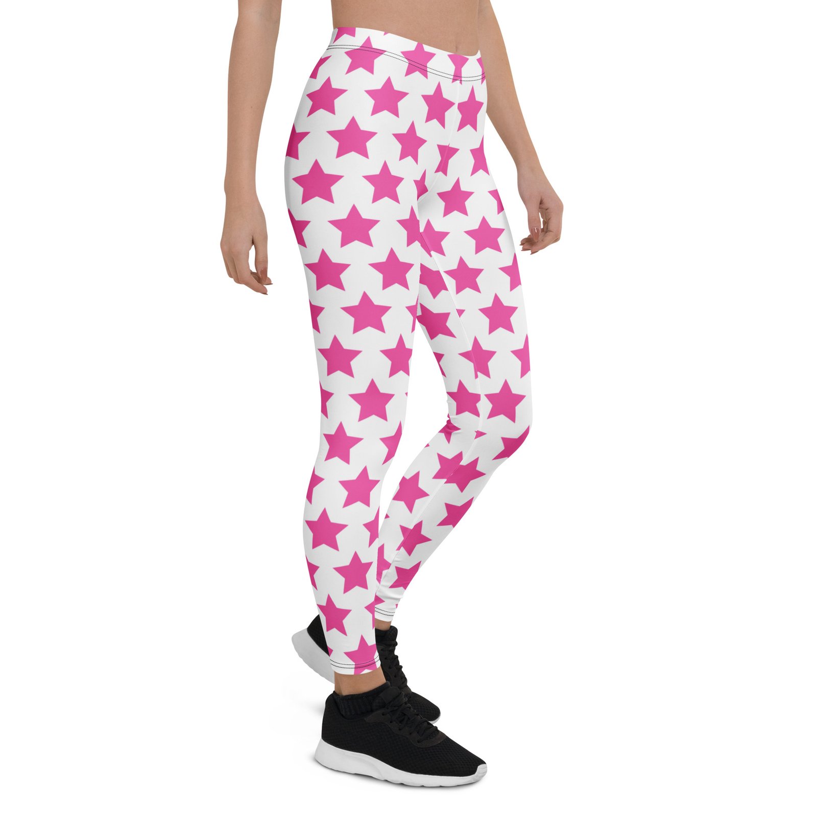 Pink Star Leggings Fun Star Pattern Yoga Pants Pink Star Leggings Fun Star Pattern Yoga Pants