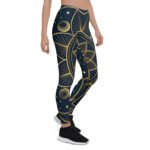 Gold Celestial Mandala Leggings Sacred Geometry Yoga