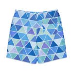 Watercolor Triangle Board Shorts Men’s Geometric Swimwear
