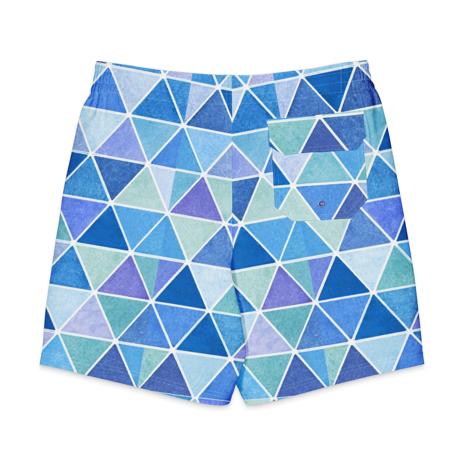 Watercolor Triangle Board Shorts Men's Geometric Swimwear Watercolor Triangle Board Shorts Men's Geometric Swimwear