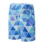 Watercolor Triangle Board Shorts Men’s Geometric Swimwear