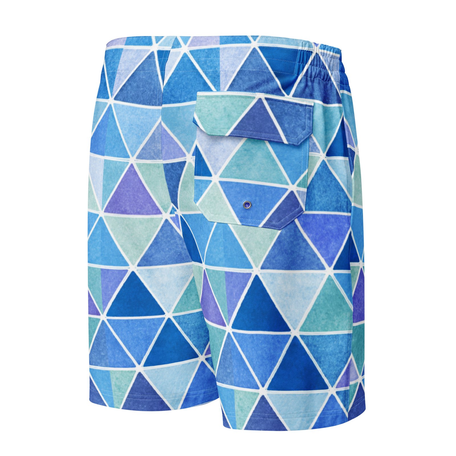 Watercolor Triangle Board Shorts Men's Geometric Swimwear Watercolor Triangle Board Shorts Men's Geometric Swimwear