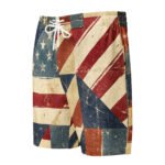 Vintage Flag Board Shorts Patriotic Swim Trunks