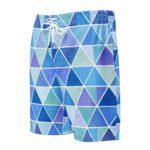 Watercolor Triangle Board Shorts Men's Geometric Swimwear