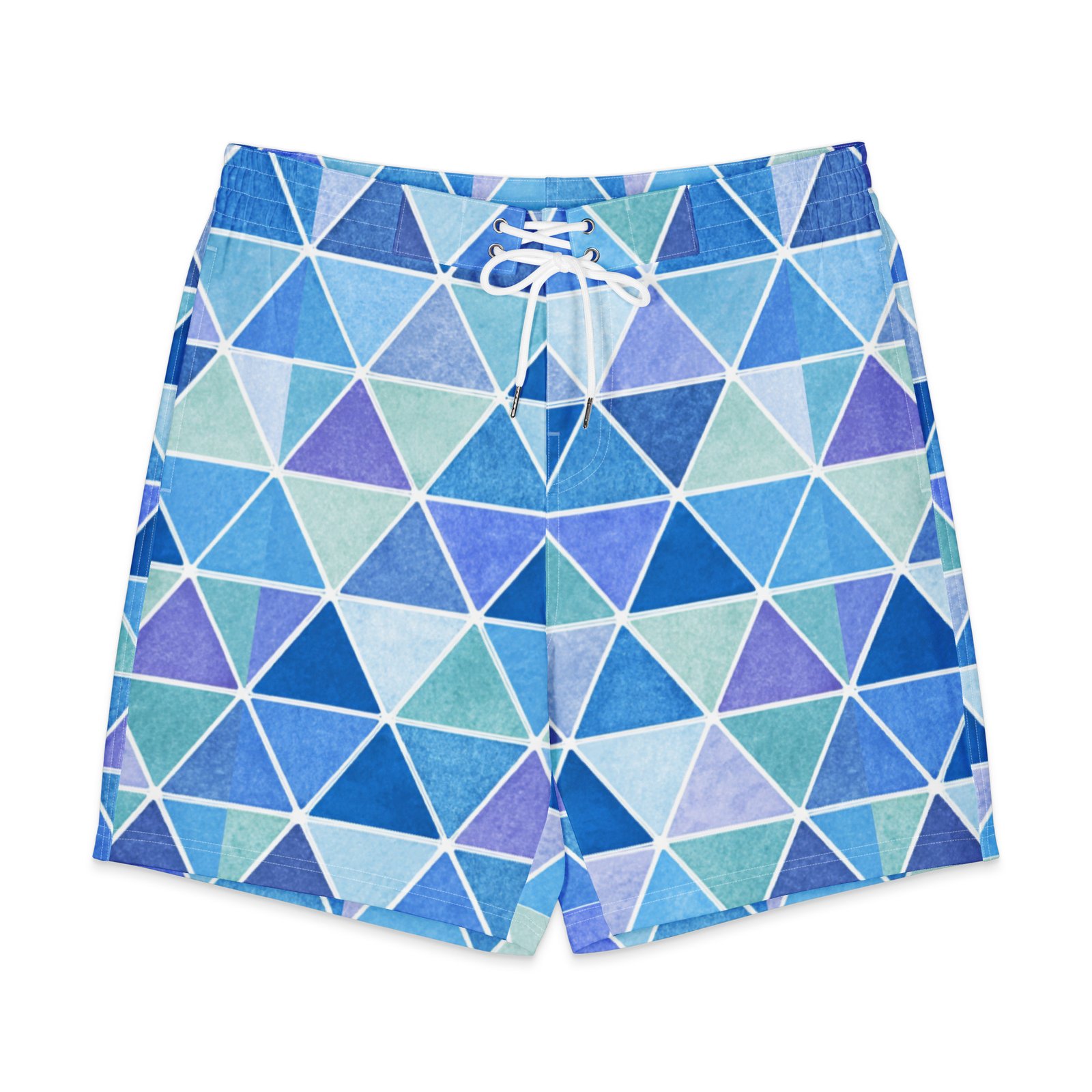 Watercolor Triangle Board Shorts Men's Geometric Swimwear Watercolor Triangle Board Shorts Men's Geometric Swimwear