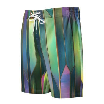 Iridescent Geometric Board Shorts Men's Swim Trunks