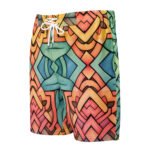 Celtic Knot Board Shorts Men's Stained Glass Swim Trunks