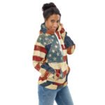 Vintage Flag Hoodie Distressed American Flag Pullover