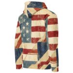 Vintage Flag Hoodie Distressed American Flag Pullover