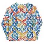 Abstract Geometric Sweatshirt Colorful Woven Pattern