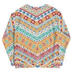 Colorful Chevron Sweatshirt Boho Pattern Pullover