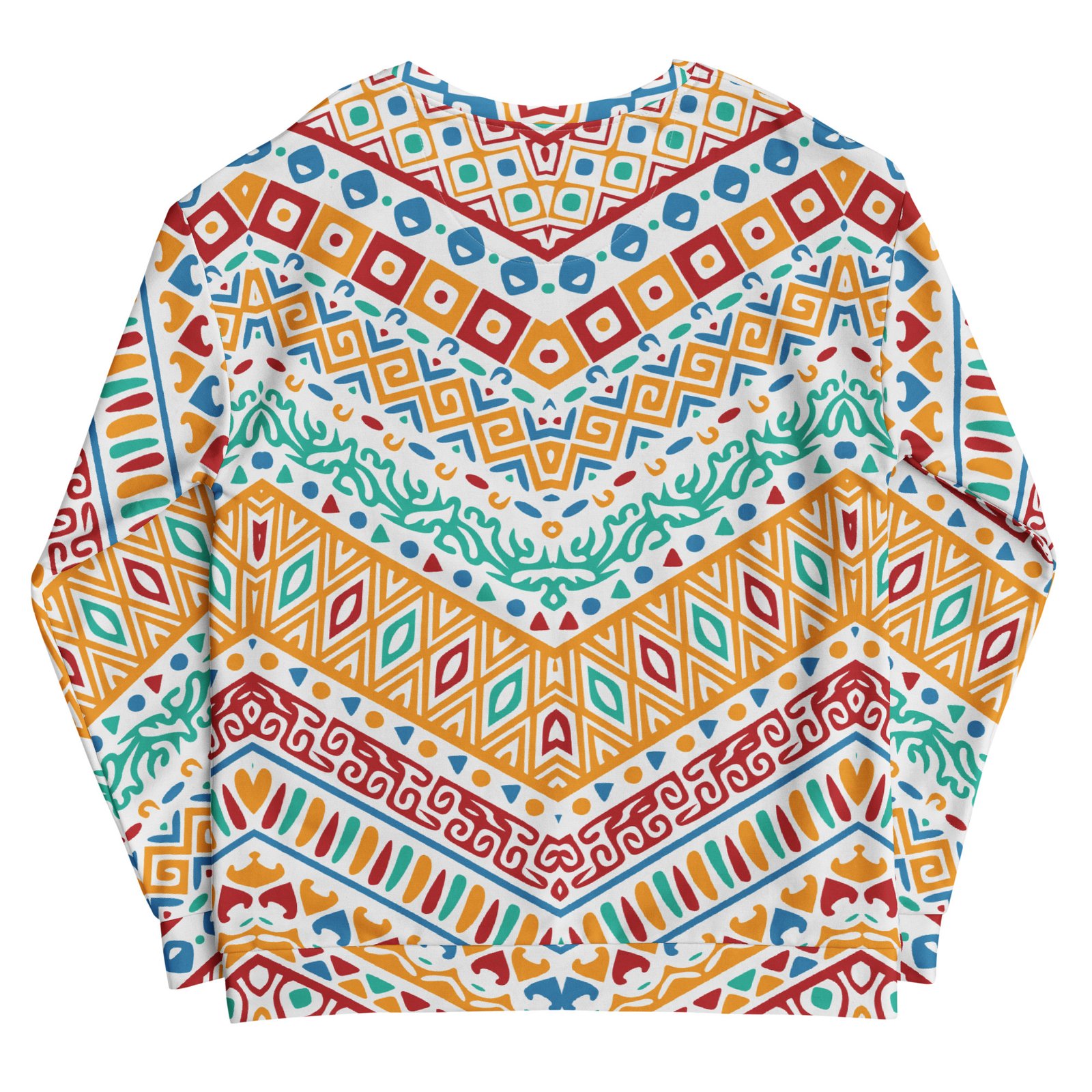 Colorful Chevron Sweatshirt Boho Pattern Pullover Colorful Chevron Sweatshirt Boho Pattern Pullover