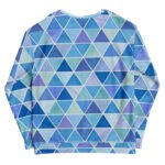Watercolor Triangle Sweatshirt Blue Geometric Pullover