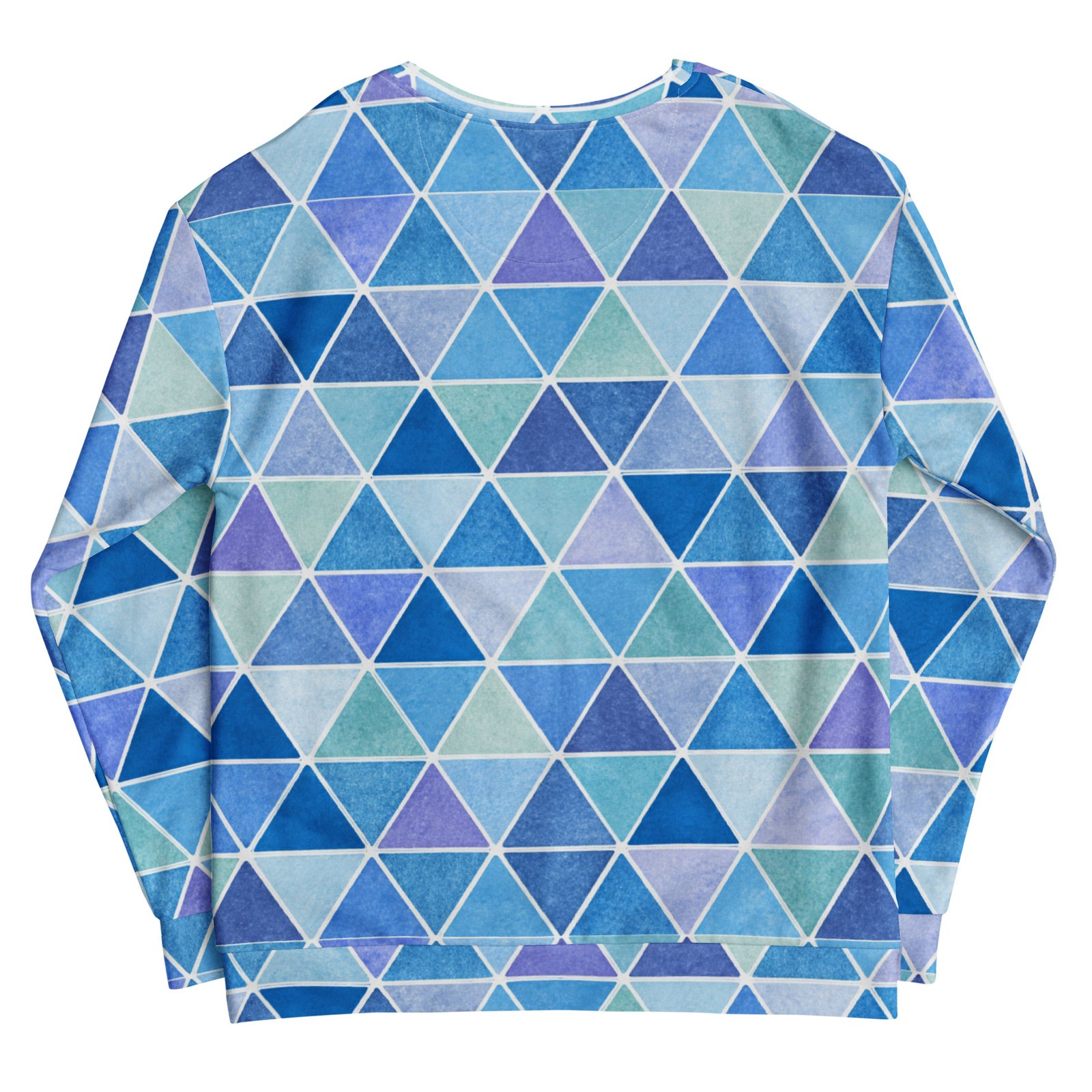 Watercolor Triangle Sweatshirt Blue Geometric Pullover Watercolor Triangle Sweatshirt Blue Geometric Pullover