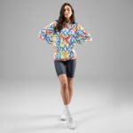 Abstract Geometric Sweatshirt Colorful Woven Pattern