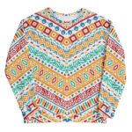 Colorful Chevron Sweatshirt Boho Pattern Pullover