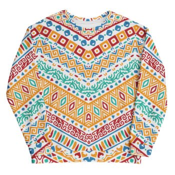 Colorful Chevron Sweatshirt Boho Pattern Pullover