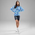 Watercolor Triangle Sweatshirt Blue Geometric Pullover