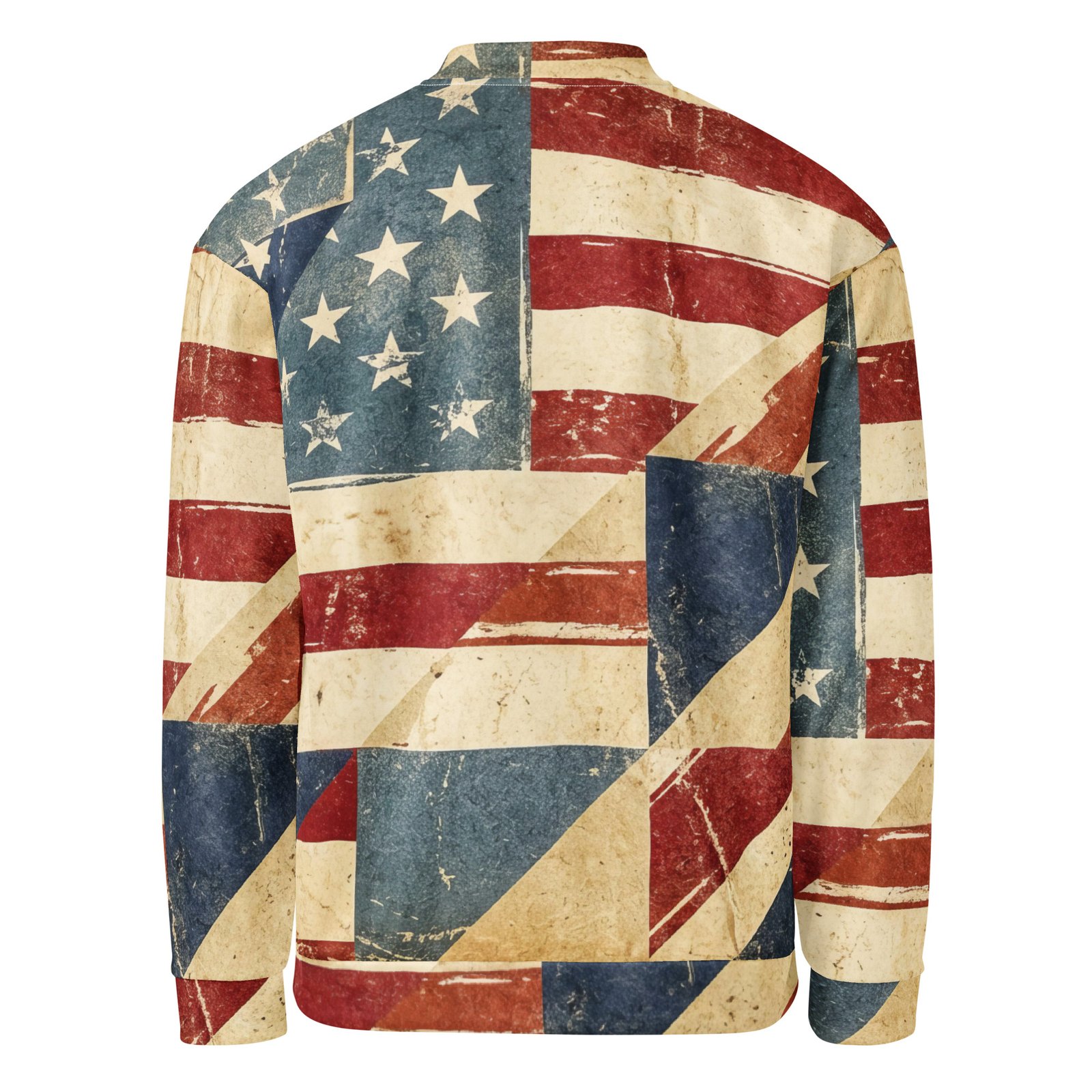 Vintage American Flag Bomber Jacket Distressed Usa Vintage American Flag Bomber Jacket Distressed Usa