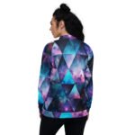 Galaxy Triangle Bomber Jacket Cosmic Geometric Coat