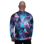 Galaxy Triangle Bomber Jacket Cosmic Geometric Coat