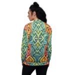 Celtic Knot Bomber Jacket Colorful Watercolor Style Coat