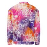 Colorful Grunge Bomber Jacket Abstract Floral Coat