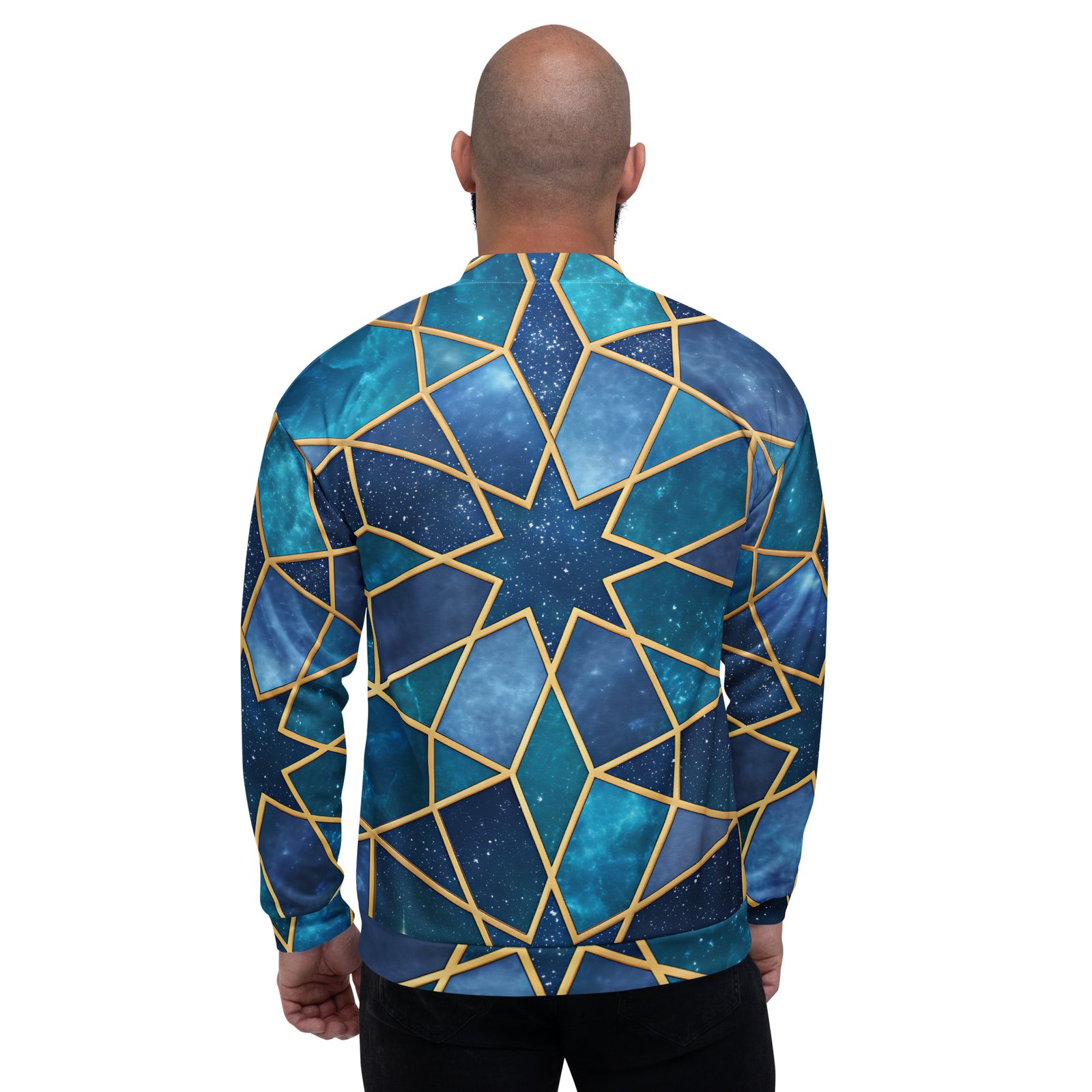 Galaxy Cube Bomber Jacket Cosmic 3d Geometric Coat Galaxy Cube Bomber Jacket Cosmic 3d Geometric Coat