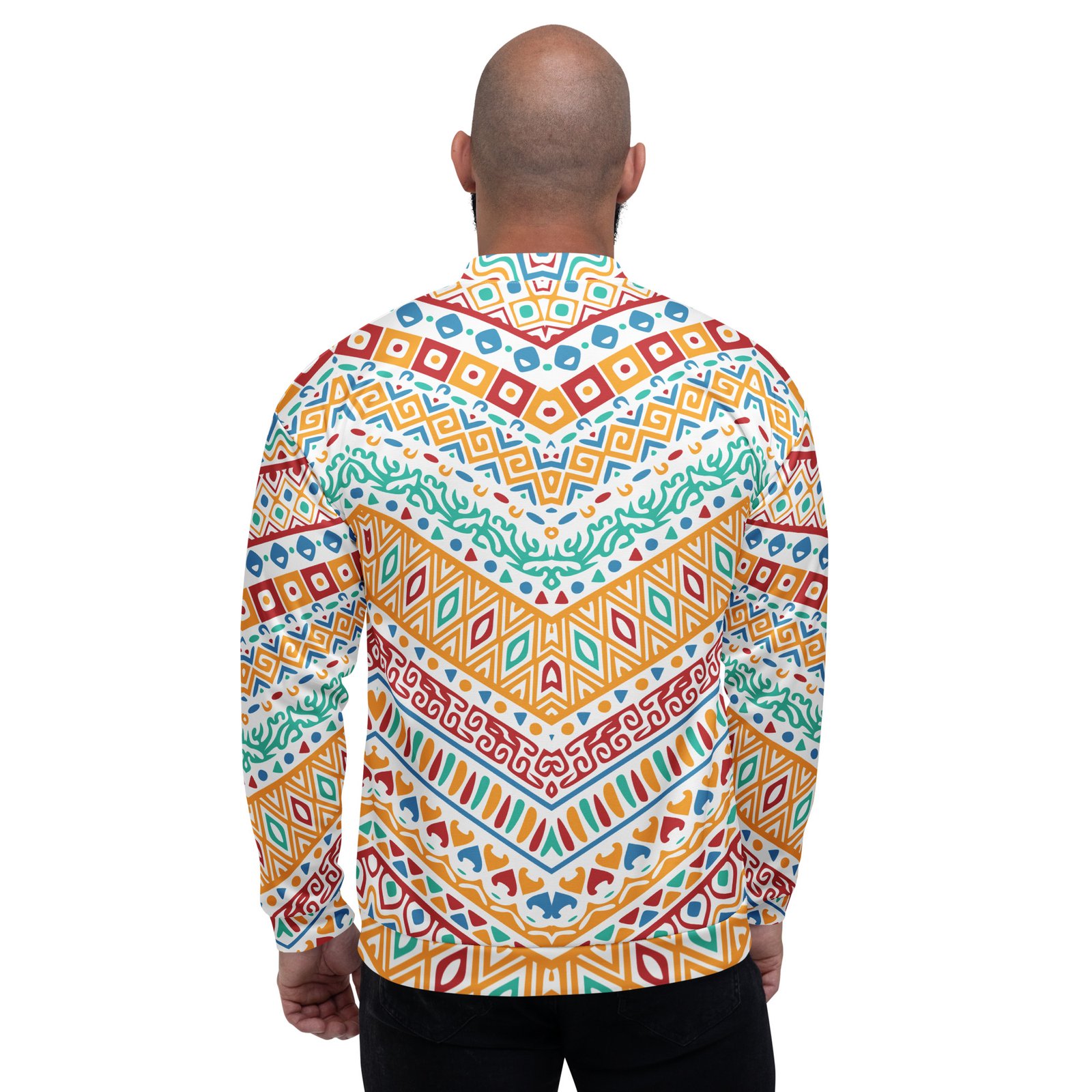 Colorful Tribal Bomber Jacket Vibrant Chevron Coat Colorful Tribal Bomber Jacket Vibrant Chevron Coat