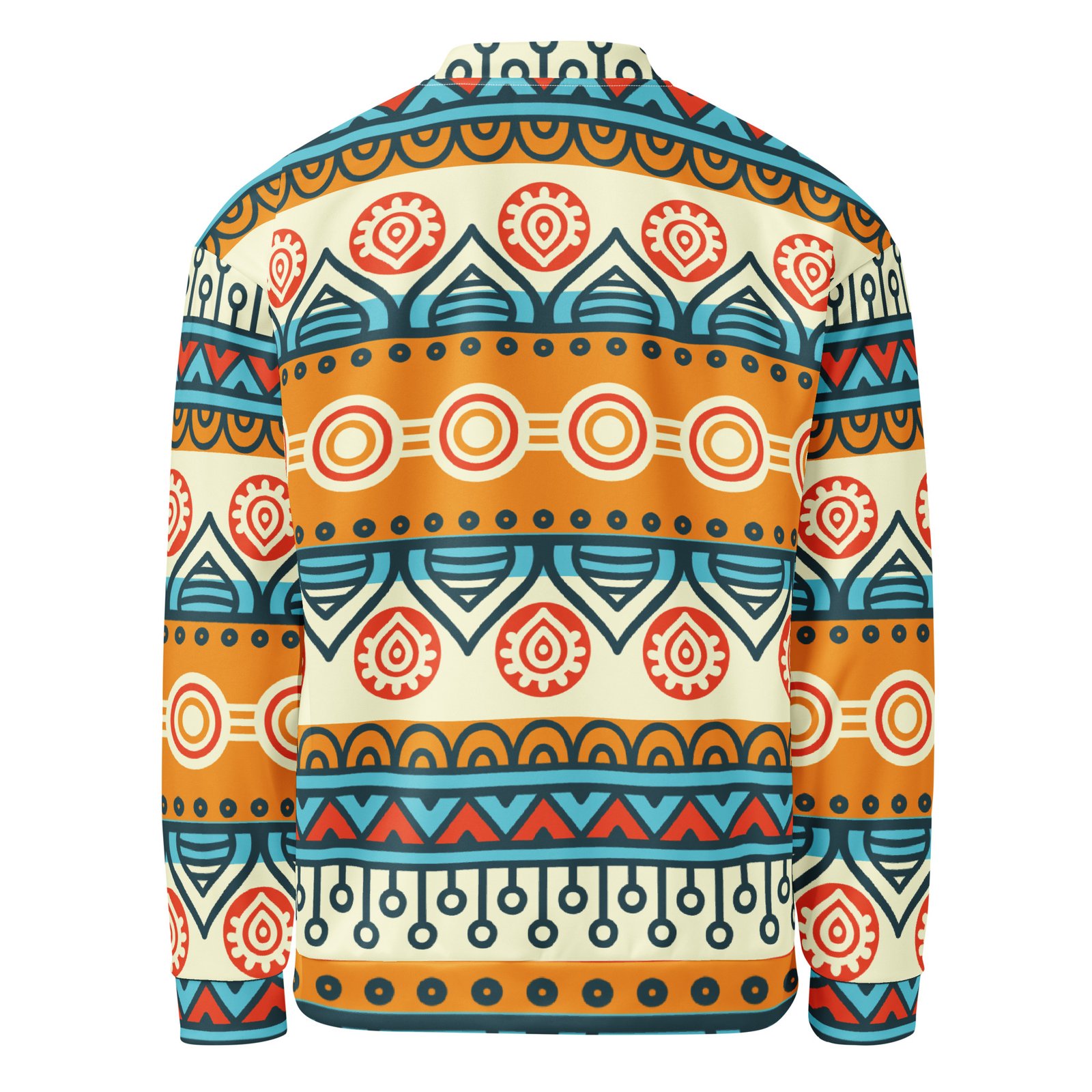Tribal Stripe Bomber Jacket Colorful Boho Geometric Coat Tribal Stripe Bomber Jacket Colorful Boho Geometric Coat