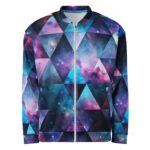 Galaxy Triangle Bomber Jacket Cosmic Geometric Coat