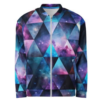 Galaxy Triangle Bomber Jacket Cosmic Geometric Coat