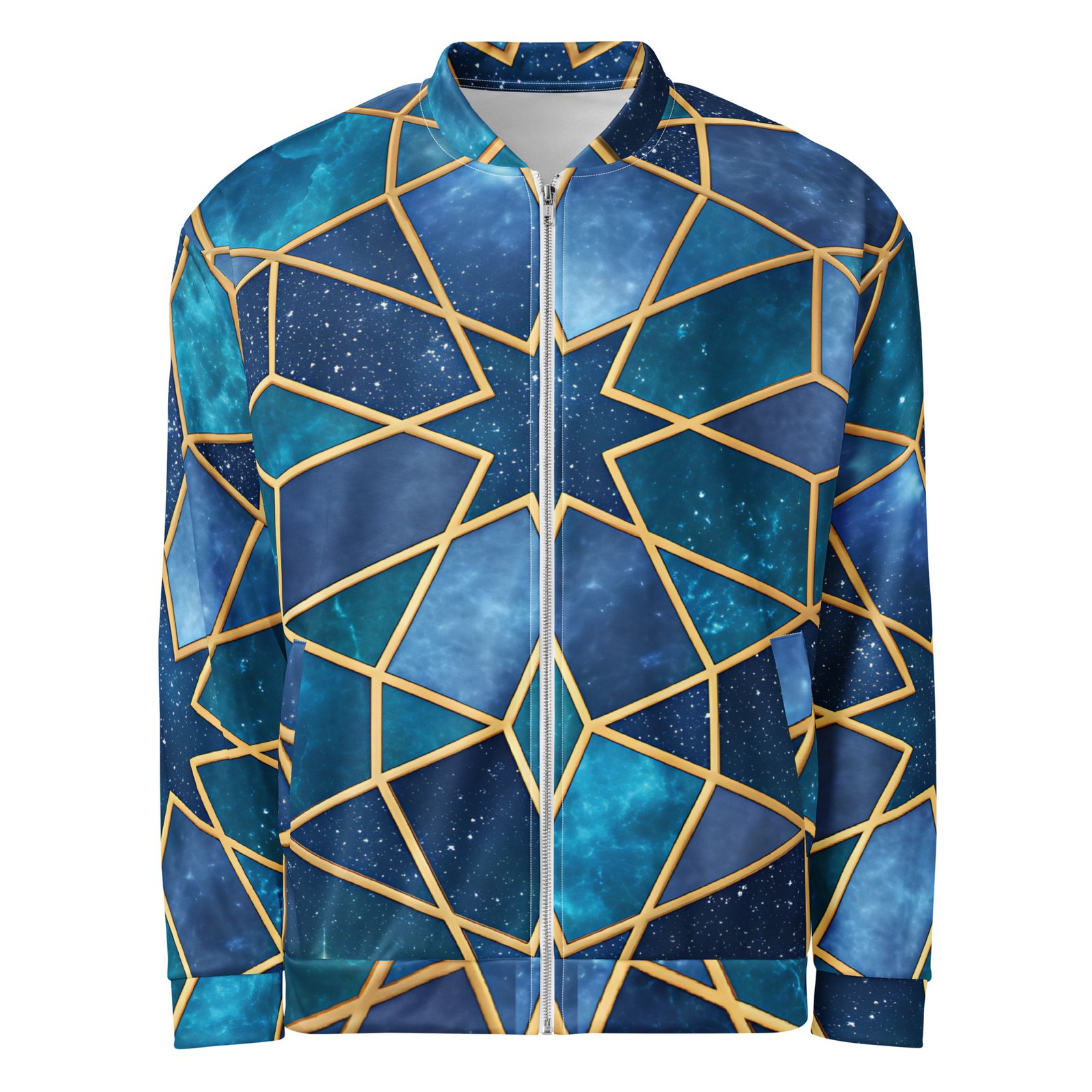 Galaxy Cube Bomber Jacket Cosmic 3d Geometric Coat Galaxy Cube Bomber Jacket Cosmic 3d Geometric Coat